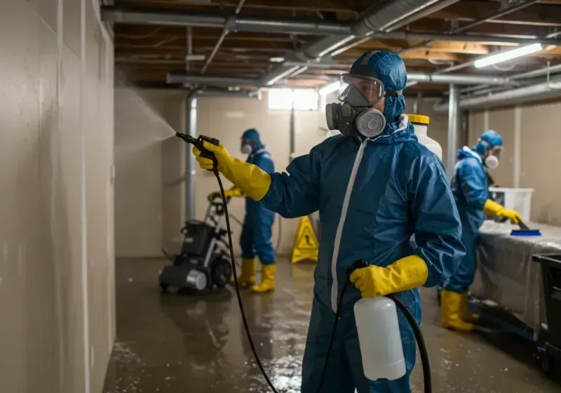 Basement Sanitization and Antimicrobial Treatment process in Durand, IL